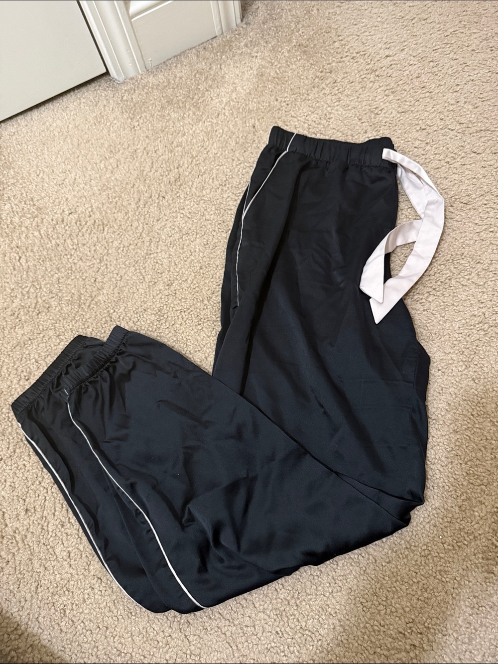 Victoria's Secret Black Pajama Pants with White Trim